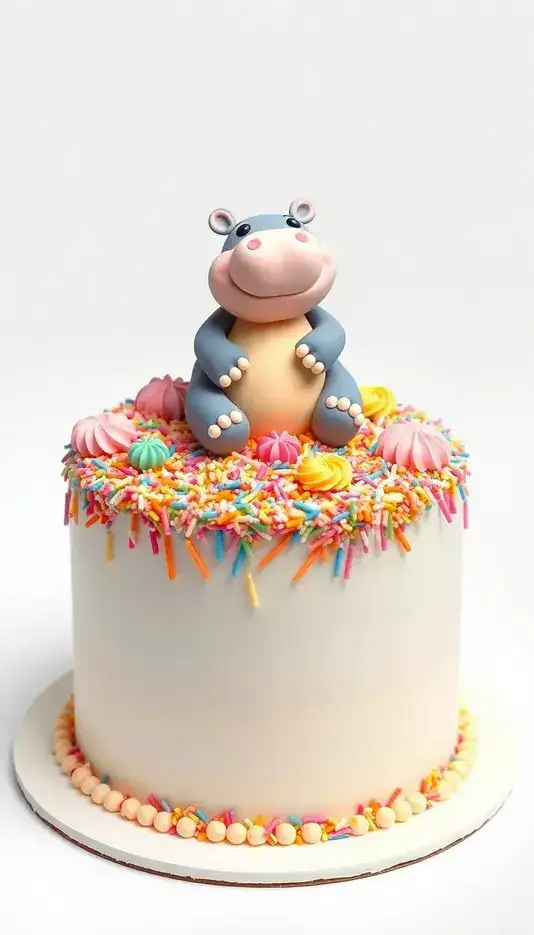 Simple Drip Cake With Minimalist Toppers