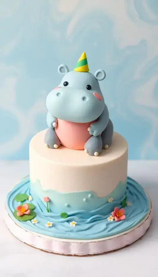 Ivory Cake With Delicate Greenery Sprig