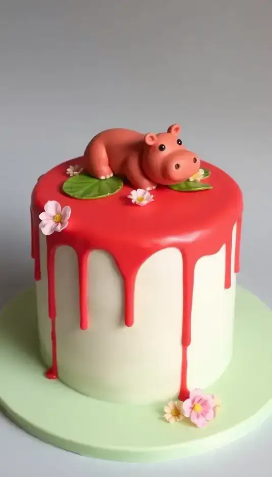 Two-Tier Cake With Clear Acrylic Separator