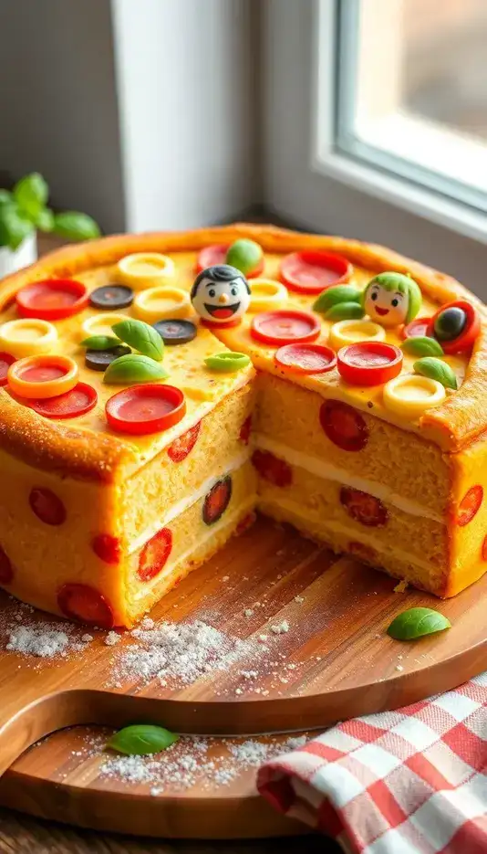 Kids’ Favorite Cartoon Pizza Cake