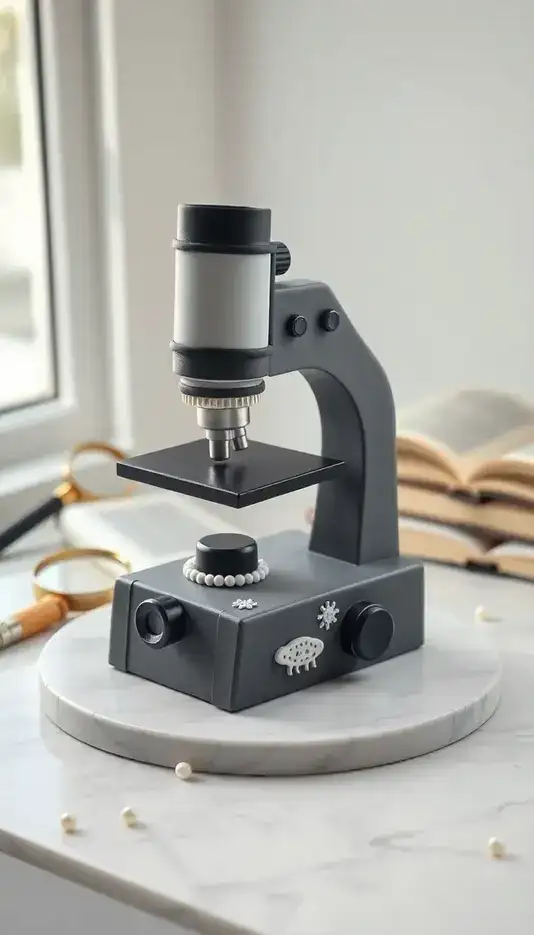 Classic Microscope-Shaped Cake