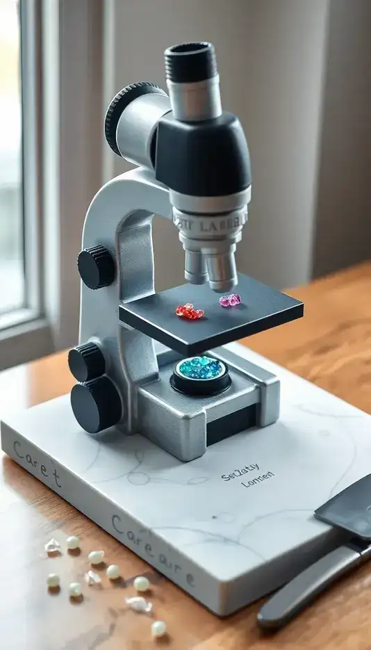 3D Microscope Model Cake