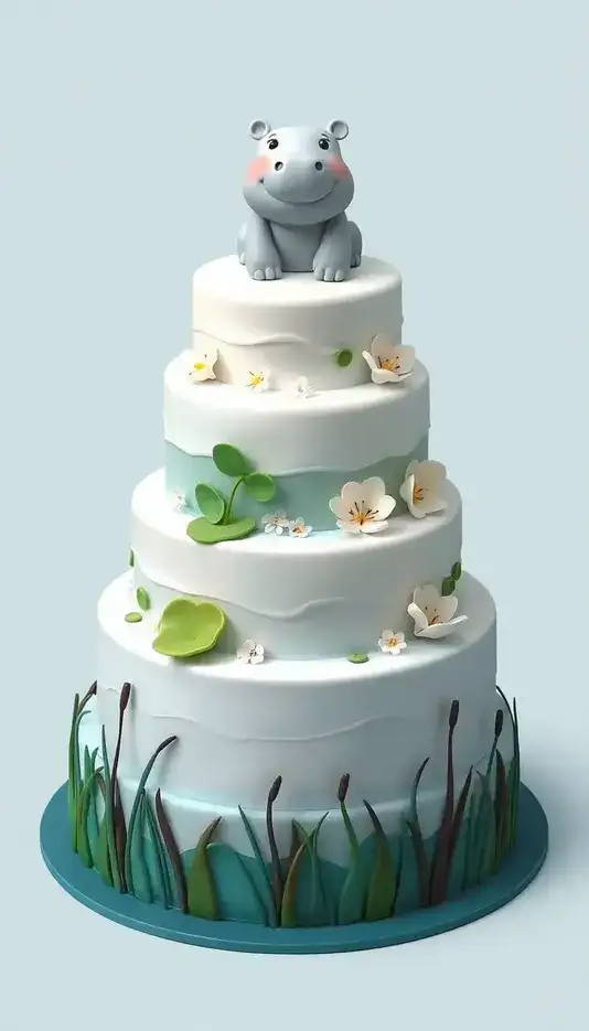 Minimalist White-On-White Cake