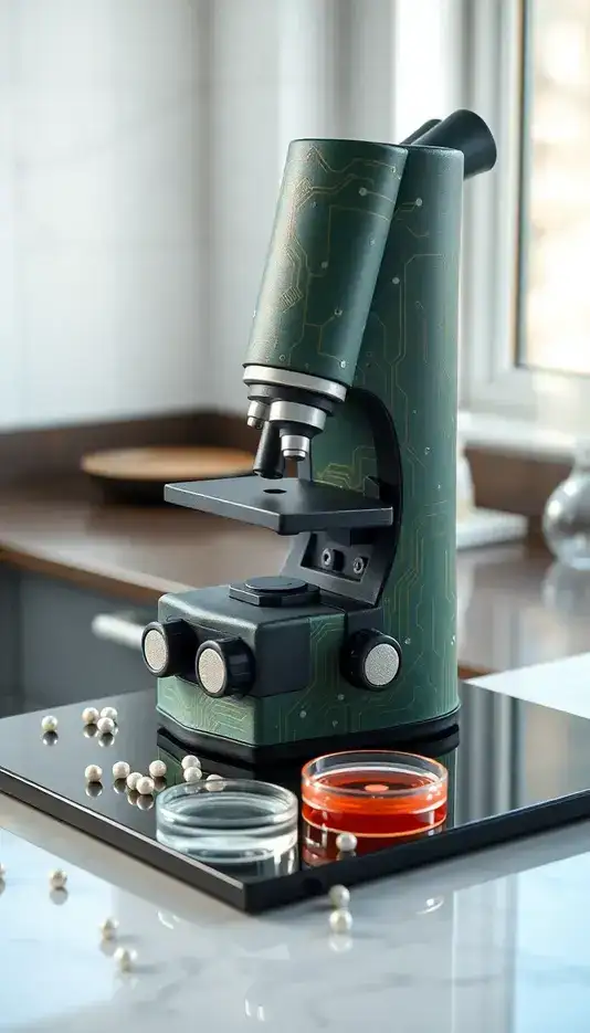 Circuit Board Inspired Microscope Cake