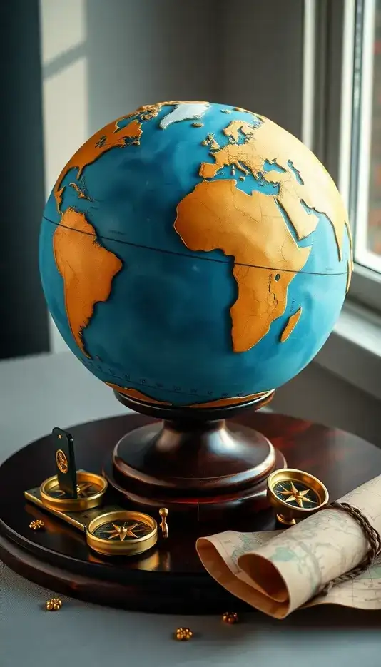 Travel Map Globe Cake
