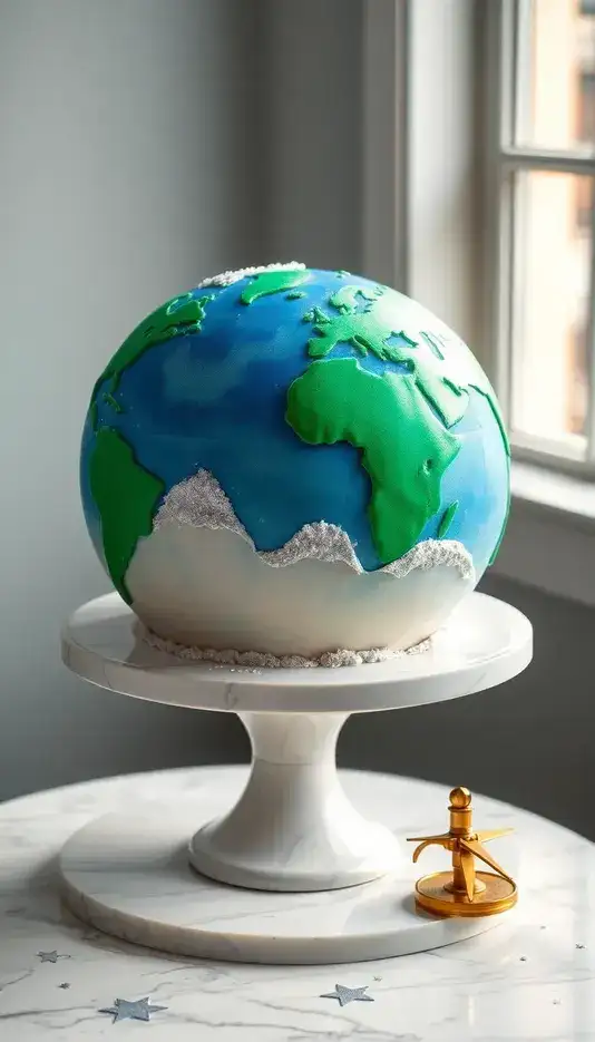 Continents Highlight Cake