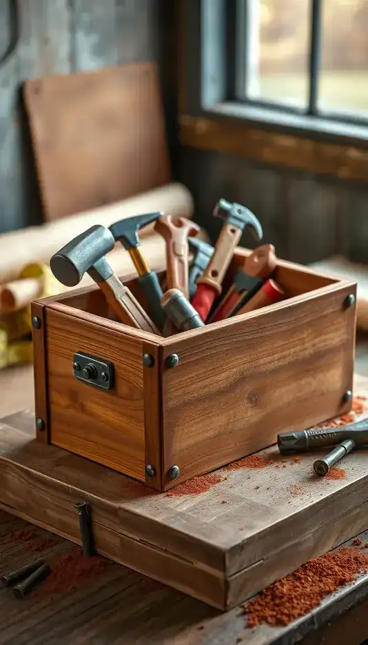 Rustic Wooden Toolbox Cake Design