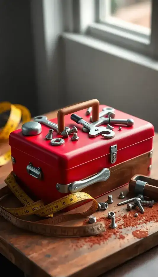 Toolbox Birthday Cake with Sugar Screws