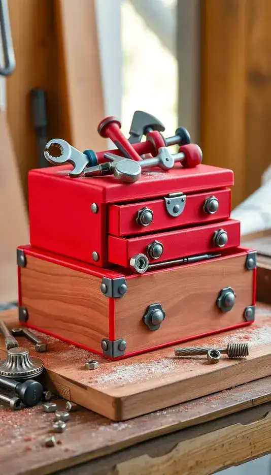 Stacked Toolbox Layers Cake