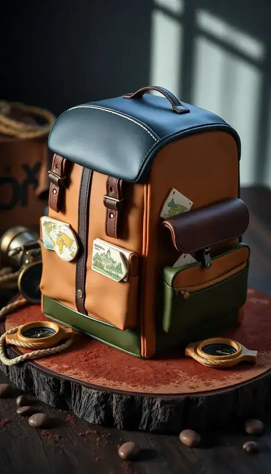 Classic Blue and Pink Drip Cake