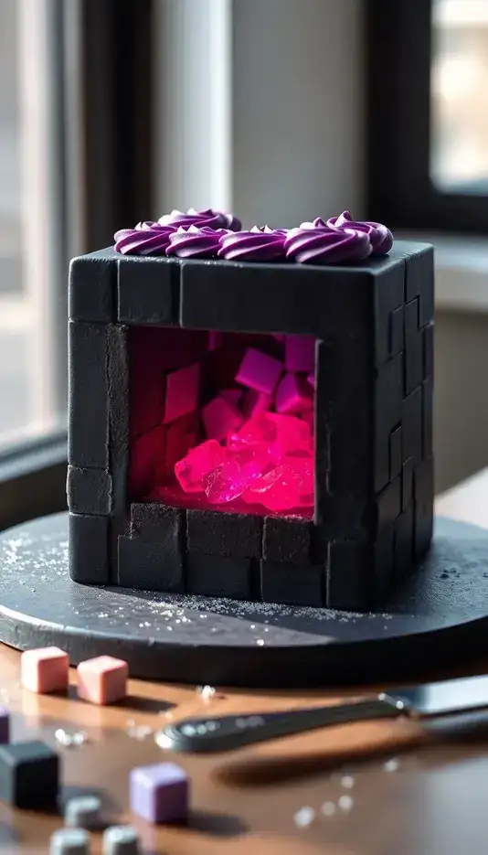 Nether Portal Glow Cake