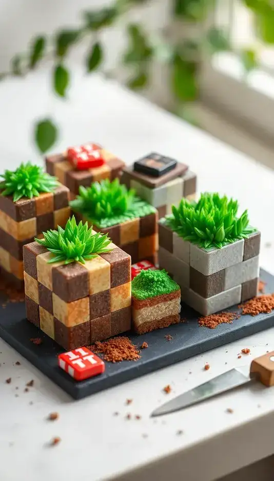 Biome-Inspired Block Cake Series