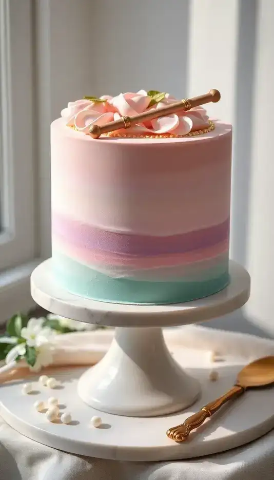 Minimalist Pastel Buttercream Heart