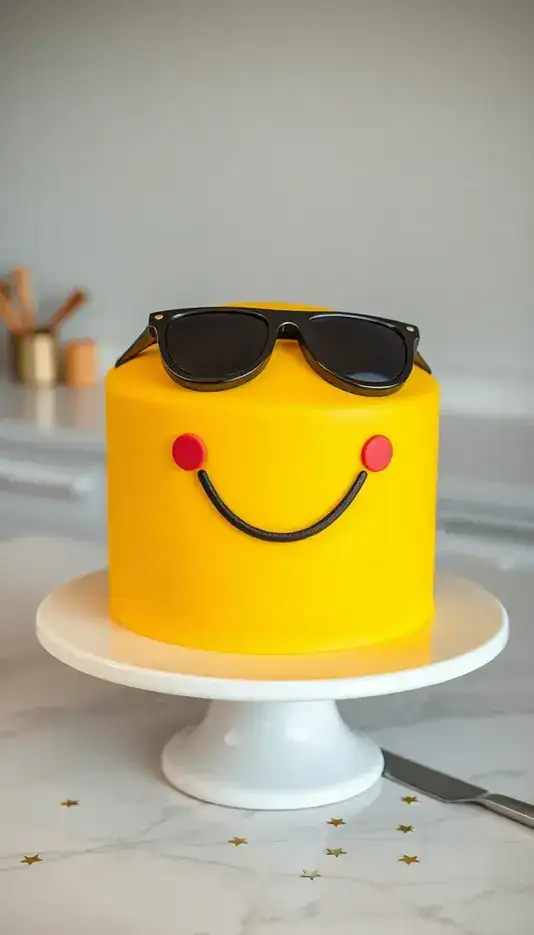 Elegant Script Calligraphy Cake