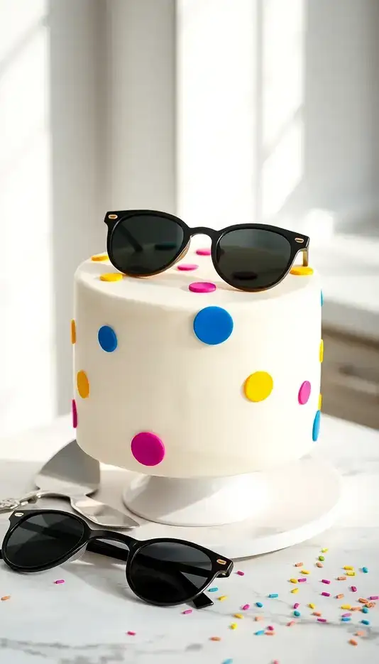 Polka Dot Sunglasses Cake