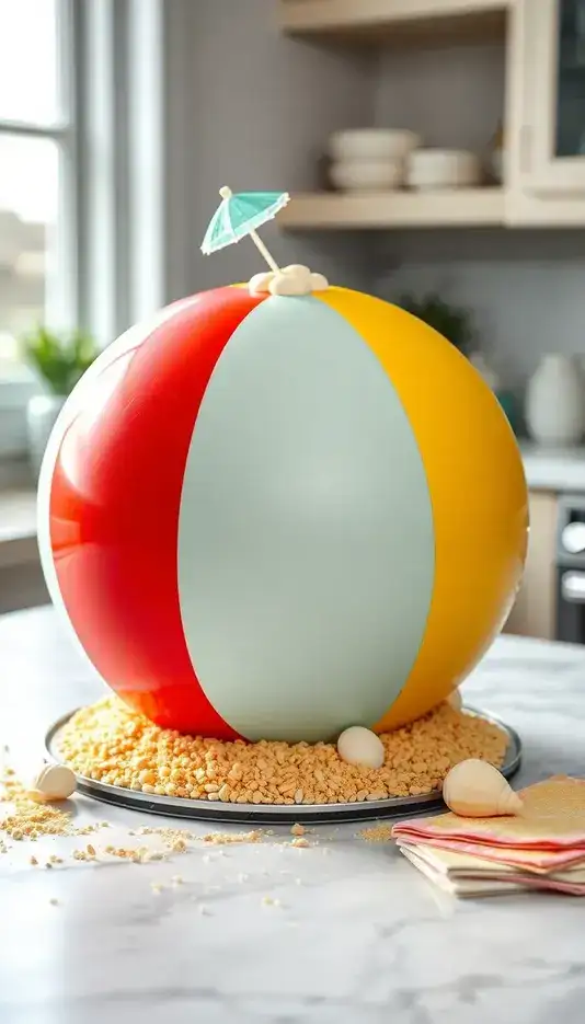 Vanilla Buttercream Beach Ball Delight