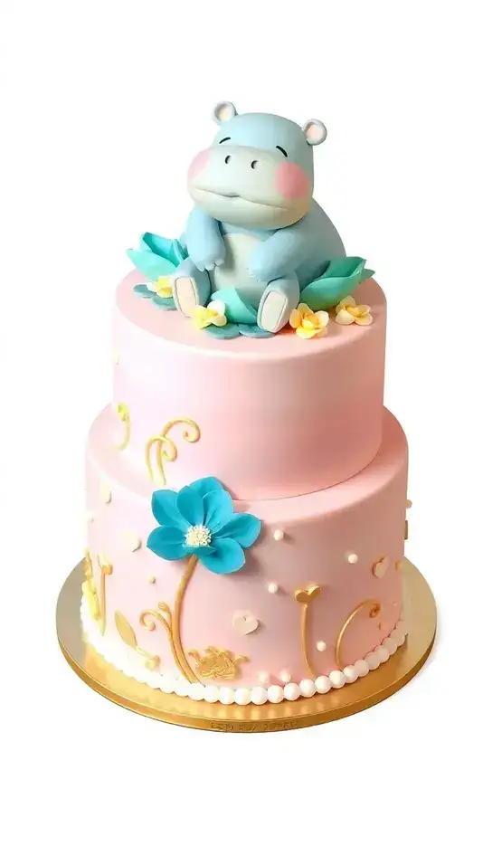 Gold Leaf Accent Cake