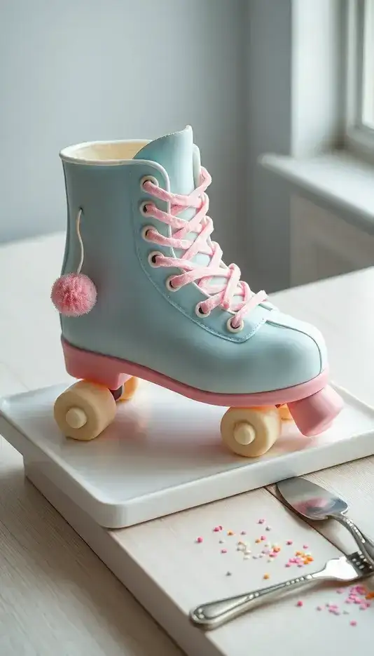 Minimalist Gold Brush Stroke Cake