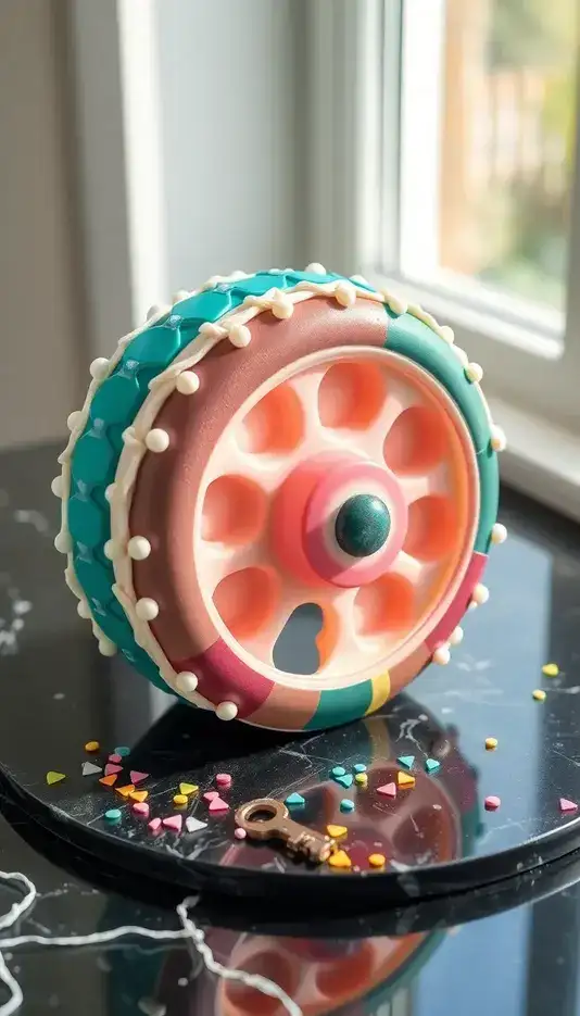 Delicate Gold Confetti Cake