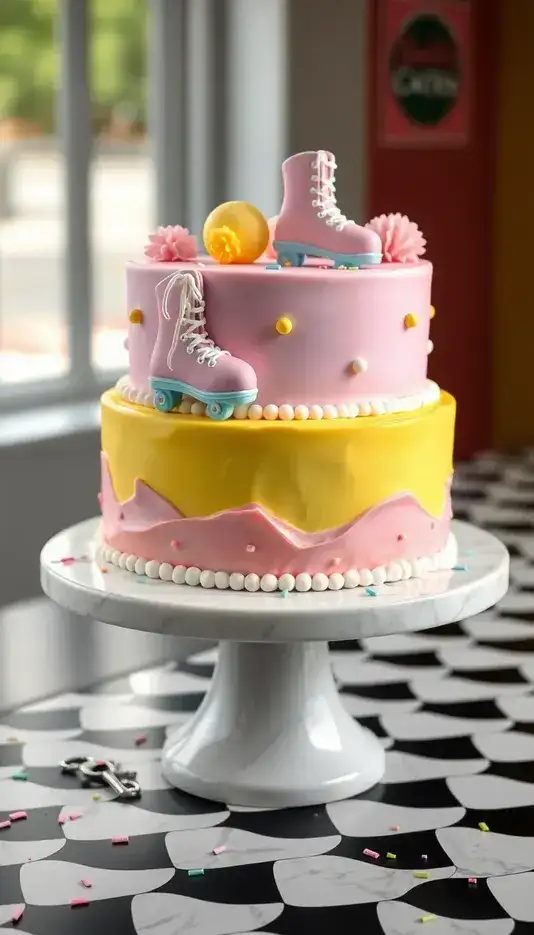 Rustic Gold-Dusted Floral Cake