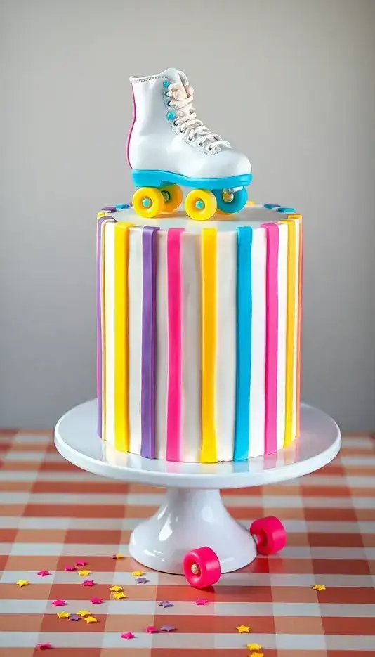 Buttercream Swirl Cake With Gold Sprinkles