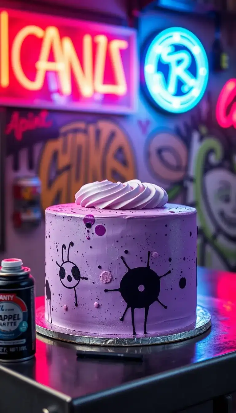 Urban Lavender Graffiti