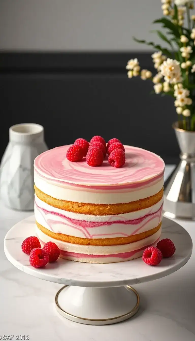 Modern Marble Raspberry