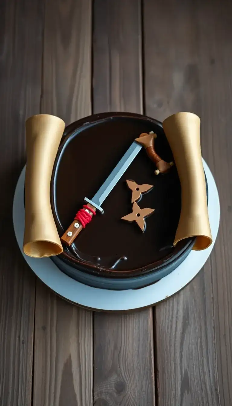 Ninja Tool Scroll Cake